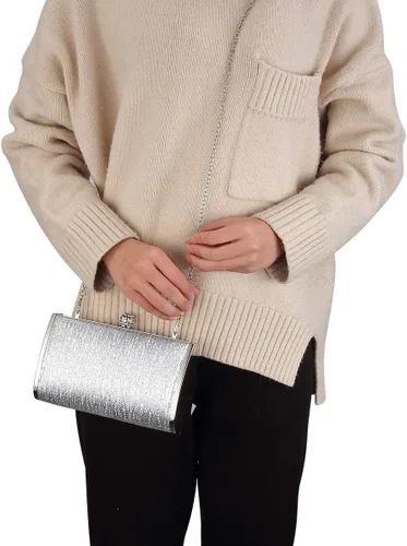 Miniatura 2 de Bolso de mano de noche para mujer, marco de metal, bolso de noche, bolso de noche, bolso de mano, boda, graduación, fiesta, cóctel, embragues