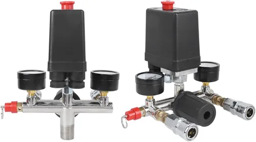 Miniatura 2 de Compresor de aire Montaje de soporte Interruptor de control de presión Regulador de colector de válvula Accesorios de compresor de aire