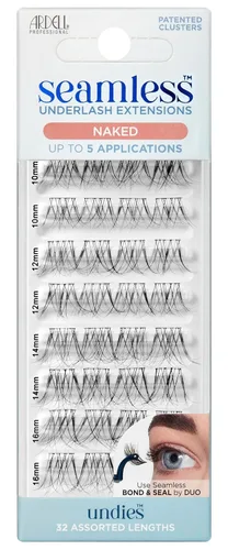 Miniatura 8 de Kit de Recarga de Extensiones de Pestañas Sin Costuras Ardell, Wispies - 32 Longitudes de Racimo Surtidas, Racimos de Pestañas DIY Personalizables