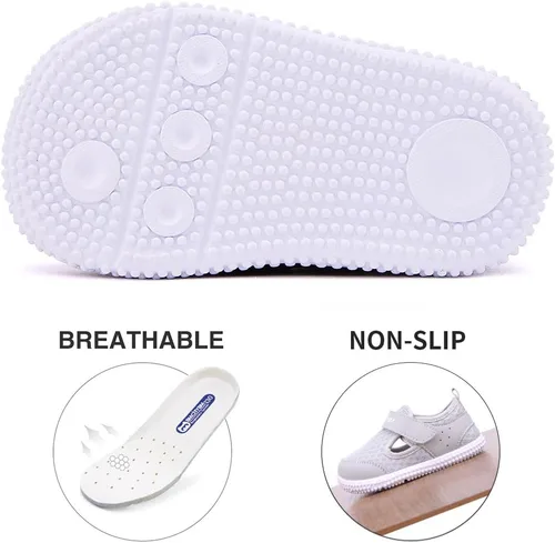 Miniatura 11 de BMCiTYBM Zapatos de bebé para niños pequeños, zapatillas de malla transpirable antideslizantes