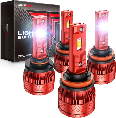 Miniatura 10 de Torchbeam Bombilla T6S 9005/HB3, 1000% de alto brillo, 6500K blanco frío 9005 bombillas Powersport con ventilador de enfriamiento, luces antiniebla