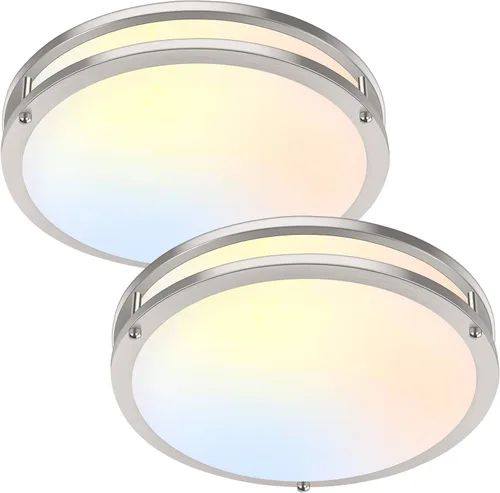 Miniatura 11 de Lámpara de techo empotrada negra, 30 W, 4000 lm, 5CCT, regulable, accesorio de lámpara de techo LED, 2700 K/3000 K/4000 K/5000 K/6500 K, ajustable