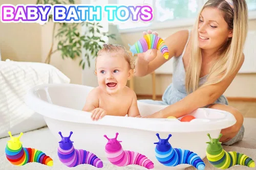 Miniatura 8 de Kabvy - Paquete de 6 juguetes sensoriales para ansiedad, oruga, juguetes sensoriales para autismo, TDAH, ansiedad y alivio del estrés, regalos