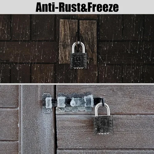 Miniatura 5 de Paquete de 2 Candados de Combinación Grandes [Desbloqueo con Un Toque], Diyife® Candado Resistente para Exteriores a Prueba de Intemperie Diseño