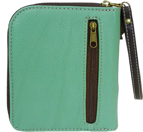 Miniatura 2 de CHALA Bolsos - Cartera con cremallera alrededor, pulsera, 8 ranuras para tarjetas de crédito, monedero resistente para mujer