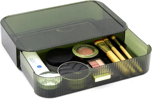 Miniatura 9 de Organizador de maquillaje con cajones apilables, organizadores y almacenamiento para tocador de baño, ideal para cosméticos, cuidado de la piel