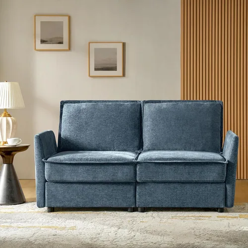 Miniatura 26 de HULALA HOME Sofá seccional modular, sofá grande en forma de U de 8 asientos con otomano de almacenamiento, sofá cómodo de chenilla con asiento