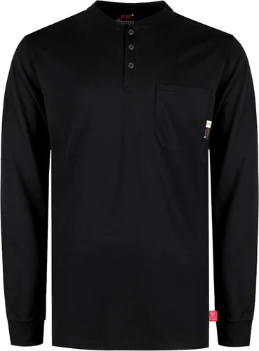 Miniatura 27 de KONRECO Camisas FR para hombre resistentes al fuego/ignífugo CAT2 7oz algodón dos tonos y camisa Henley