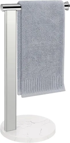 Miniatura 12 de Soporte para toallas de mano para baño, toallero de mano en forma de L, toallero de cocina, organizador de encimera, material de acero inoxidable