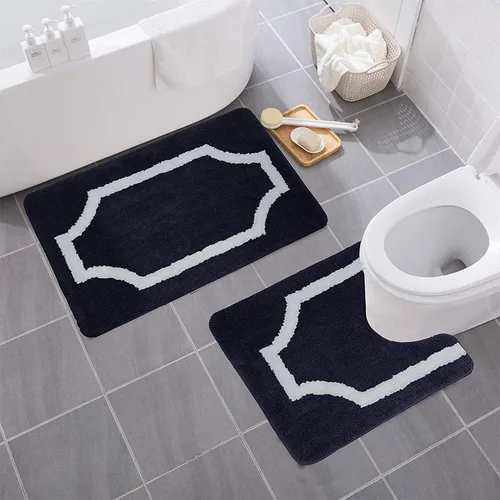 Miniatura 51 de YHF - Alfombras de baño de 20 x 32 pulgadas, extra gruesas y suaves, de microfibra peluda, lavables a máquina, alfombras de baño absorbentes, tapete