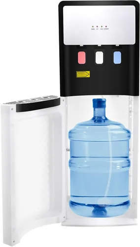 Bacocoo Dispensador de agua de carga inferior, dispensador de agua caliente y fría y a temperatura ambiente, 3 ajustes de temperatura, diseño Blanco