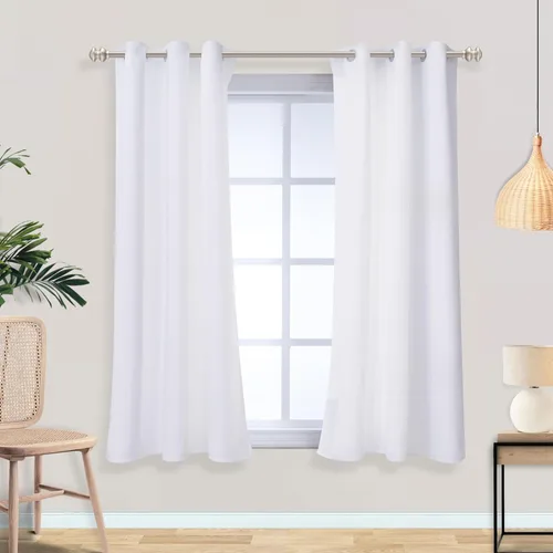 Miniatura 112 de Mrs.Naturall Cortinas Azul Real para Dormitorio, Cortinas Opacas Cortas Medianas Azul Cobalto para Cocina Decoración de Habitación de Adolescentes