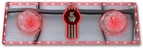 Miniatura 8 de Florida's Finest Customs compatible con luces de techo para dormitorio Kenworth (azul) Placa de luz de cúpula y acabado espejado Inserto
