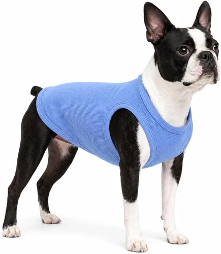 Miniatura 12 de Lovelonglong Ropa para mascotas de verano 2019, ropa para perro, camisetas en blanco, camisetas acanaladas, chalecos de hilo superior para perros