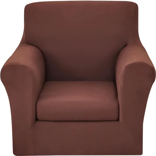 Miniatura 18 de JQinHome Funda elástica para sofá de 2 piezas Fundas para sofá, funda para sillón con funda de cojín separada para silla, protector de muebles