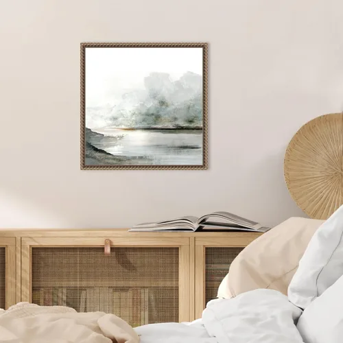 Miniatura 5 de Amanti Art Lienzo enmarcado para pared, 16 x 16 Ebb por Dan Hobday, lienzo enmarcado para pared, obras de arte de paisajes, decoración tradicional