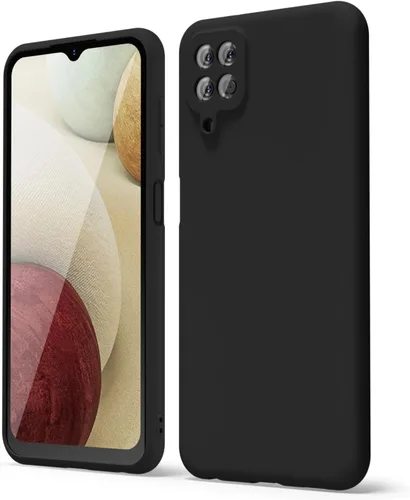 Miniatura 174 de oakxco Funda para teléfono Samsung Galaxy A12 con agarre de silicona líquida, linda delgada fina suave cubierta de gel de goma TPU lisa para mujeres