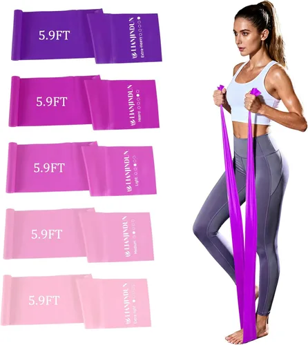 Miniatura 11 de 5 Pcs Professional Resistance Bands. Latex-Free, Elastic Band, Work Out Bands, Stretch Bands for Working Out Women or Men, Exercise Bands Set for