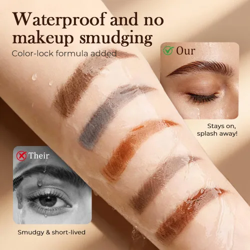 Miniatura 3 de Lápiz de cejas Microblading, resistente al agua, para mujer, con 4 puntas, maquillaje mágico natural para cejas, lápiz de contorno de trazos finos