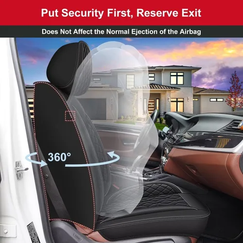 Miniatura 4 de DISUTOGO Fundas de asiento para Toyota 4Runner 2003-2024 2025: juego completo de fundas de asiento de automóvil impermeables de piel sintética