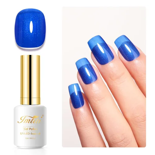 Miniatura 61 de Aegean Blue - Esmalte de uñas en gel azul, 0.5 onzas líquidas, esmalte en gel translúcido azul verde, removible con remojo, lámpara UV, arte