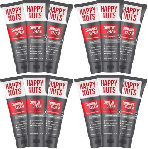 Miniatura 15 de HAPPY NUTS Desodorante en crema Comfort para hombres: defensa del sudor antirozaduras, control de olores, sin aluminio, esencial de viaje