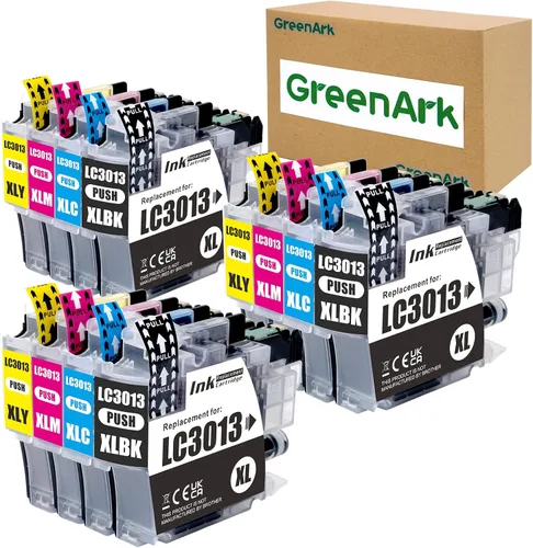 Cartucho de tinta de repuesto compatible para Brother LC3013 LC 3013XL Cartuchos de tinta negros de alto rendimiento, paquete de 4 cartuchos LC3013