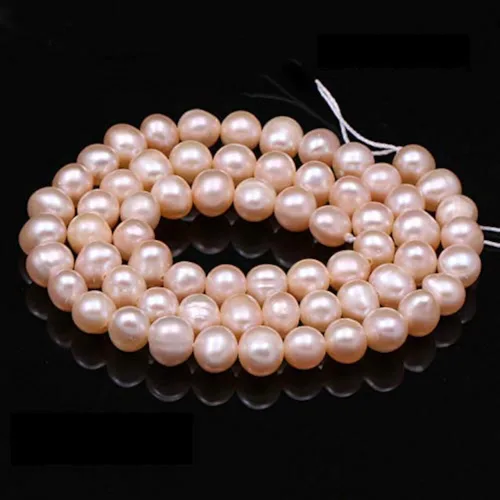 Miniatura 9 de Cuentas de perlas naturales 100% redondas de perlas de agua dulce sueltas para hacer joyas, collares, pulseras, dijes, 2 hebras de 0.197-0.236 in
