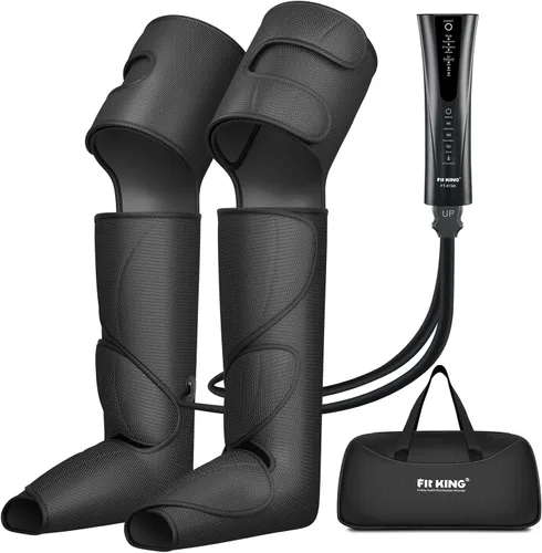 FIT KING- Masajeador de pies y piernas para circulación y relajación con controlador manual. Tres modos, tres intensidades FT-012A