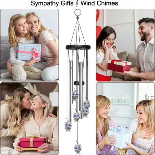 Miniatura 7 de Virekm Campanillas de Viento al Aire Libre en Oferta, Carillones de Puerta para Exterior, Campanillas de Viento de Simpatía para Decoración