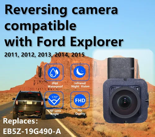 Miniatura 2 de Cámara de respaldo de visión trasera compatible con Ford Explorer 2011 2012 2013 2014 2015 cámara de asistencia de estacionamiento. Reemplaza#