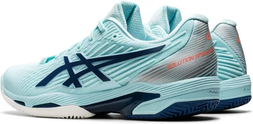 Miniatura 3 de ASICS Solution Speed FF 2 Clay - Tenis para mujer, parte superior aplicada en poliuretano, color azul claro/índigo claro, talla M, Azul