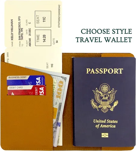 Miniatura 3 de Wanderlust - Soporte para pasaporte de cuero para mujer