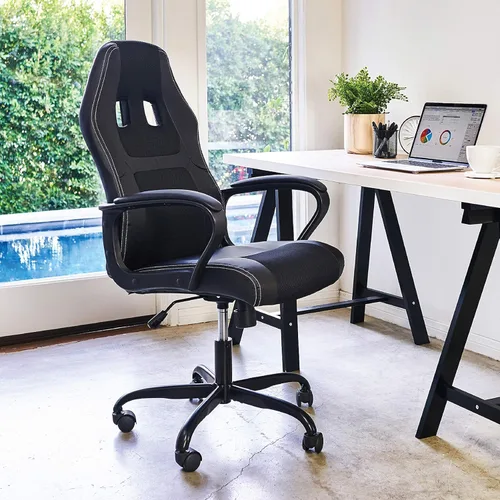Miniatura 2 de BestOffice - Silla de oficina para escritorio de juegos, silla de juegos de carreras, con respaldo alto, para computadora, giratoria, silla