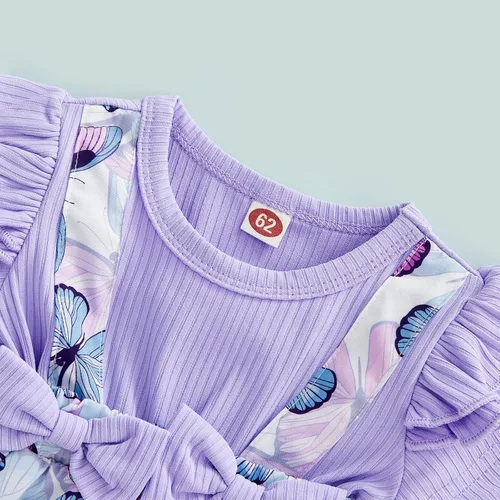 Miniatura 58 de Mubineo Ropa de verano para bebé niña, sin mangas, encaje floral, vestido de mameluco para recién nacido