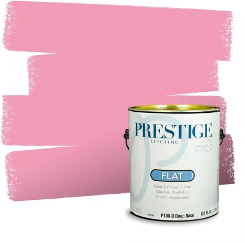 Miniatura 293 de Prestige Paints Pintura exterior e imprimación en uno, 1 galón, plano, coincidencia comparable de Valspar* Amber Rose*