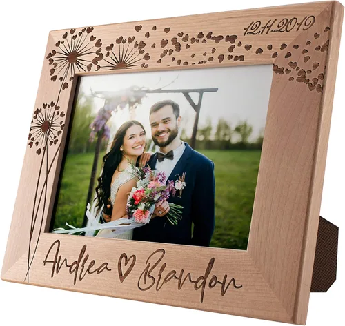 Miniatura 11 de Regalos para el día de San Valentín para ella, marco de fotos de boda personalizado de 4 x 6 pulgadas, Home is Where You are, regalos románticos