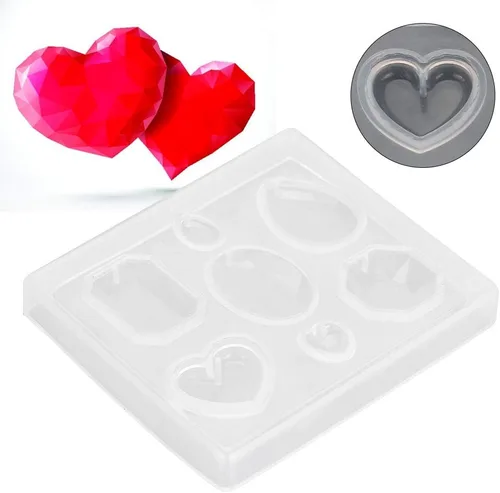 Miniatura 3 de Fundición, silicona transparente facetada para joyería y fabricación de manualidades