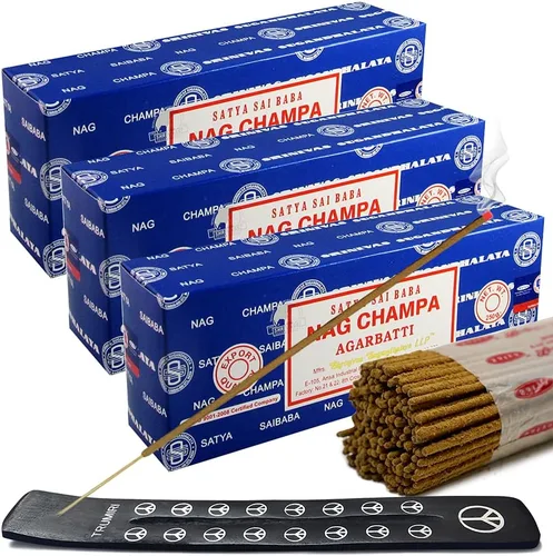Miniatura 29 de TRUMIRI Paquete de soportes para incienso con varillas de incienso Satya Sai Baba Nagchampa de 3.53 oz (100 g) - Paquete de 1