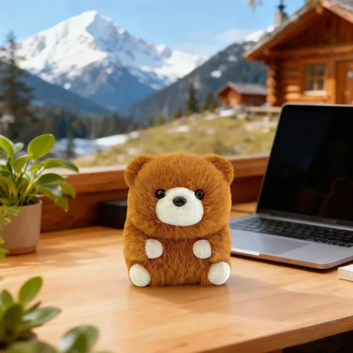 Miniatura 2 de Lindo oso de peluche, peluche de oso pequeño de 5 pulgadas para tablero de automóvil, escritorio de oficina y decoración del hogar, regalo de felpa