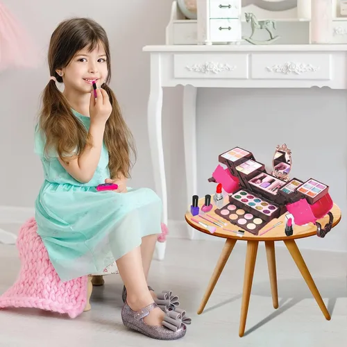 Miniatura 3 de Juego de cosméticos lavables para niños, adecuado para niñas, juego de cosméticos lavables de juguete de princesa, juego de cosméticos para niños