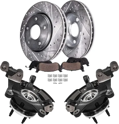 Miniatura 31 de Detroit Axle - Kit de freno trasero para Chrysler Town & Country Dodge Grand Caravan VW Routan, repuesto de pastillas de freno de cerámica