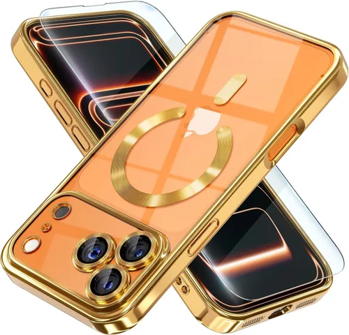 Miniatura 77 de Misea Funda magnética para iPhone 14 compatible con MagSafe [nunca amarillenta] [protección contra caídas de grado militar] protector completo