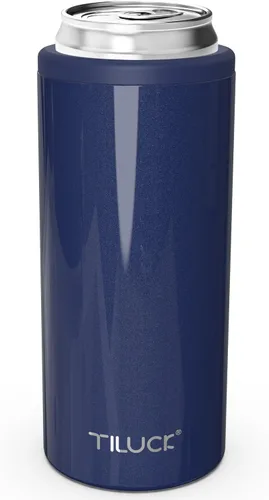 Miniatura 31 de TILUCK Enfriador de Latas Delgadas para Cerveza Delgada y Seltzer Duro, Acero Inoxidable, Acero Inoxidable Aislado de Doble Pared para Latas Cactus