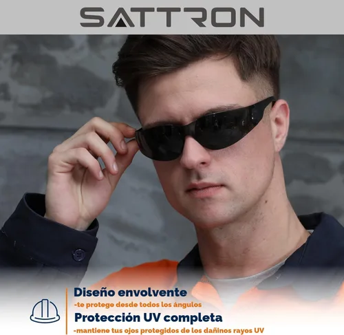 Miniatura 3 de Paquete de 24 gafas de seguridad tintadas (gafas de sol de seguridad protectoras) con lentes de policarbonato de humo oscuro para protección UV
