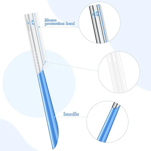 Miniatura 3 de Maquinilla de afeitar facial para mujer para depilación – Dermaplaning Tool Peach Fuzz Trimmer Womens Fino removedor de pelo cejas afeitadoras