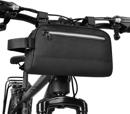 Miniatura 9 de Bolsa de Manillar de Bicicleta Profesional Impermeable Bolsa Frontal de Barra Transversal de Bicicleta Cesta de Bicicleta Bolsas de Marco