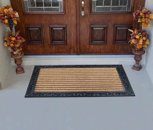 Miniatura 91 de A1HC Tapete para Puerta de Fibra de Coco Natural y Caucho, 30"x48" – Grueso, Duradero, Resistente, Anti-Desprendimiento, Resistente a