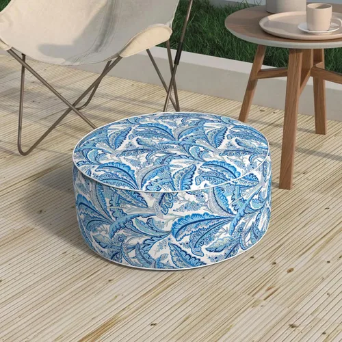 Miniatura 7 de Taburete inflable para exteriores de 31 pulgadas de diámetro x 14 pulgadas de alto, taburete portátil para todo tipo de clima, taburete de muebles