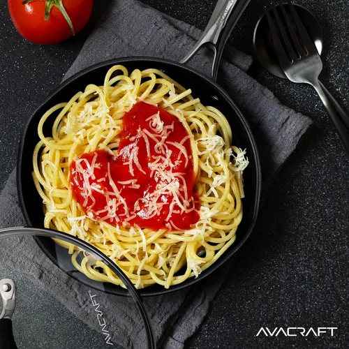 Miniatura 7 de AVACRAFT Sartén antiadherente de cerámica con tapa, sartén para huevos, sartén antiadherente de cerámica, 100% PFOA, sartén de cocción sin toxinas